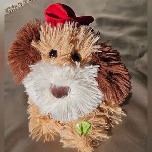 Rare Dan Dee Brown Christmas Puppy Spinning Dancing Plays Jingle Bells